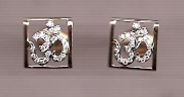 Diamond Earrings inspired by 'Om'