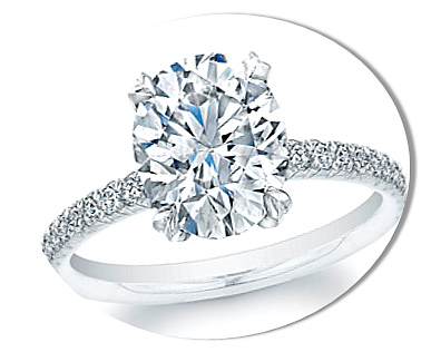 Brilliant round diamond engagement rings