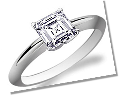 Asscher Diamond Solitaire setting