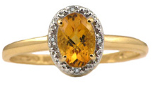 Oval Citrine Ring