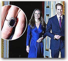 Diamond and Sapphire Engagement Ring of Kate Middleton