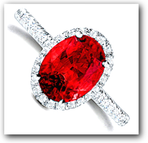 Diamond and Ruby engagement ring