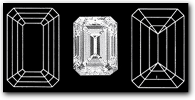 Emerald Diamond Facets Pattern