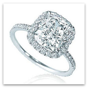 Harry Winston micro-pave engagement ring