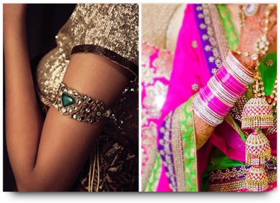 Indian Bridal Jewelry Bajubandh and Chooda