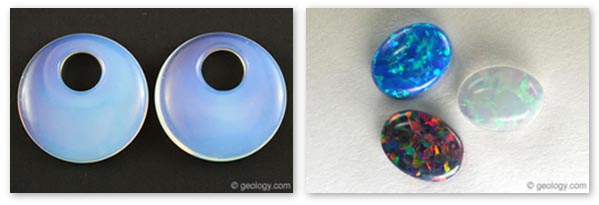 Opal imitations and synthetics