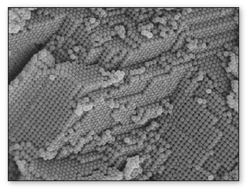 Opal Microscopic View - Hydrated Silica Spheres