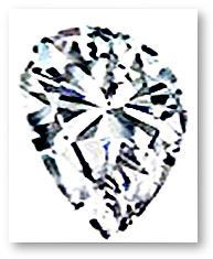 Pear Shaped Diamond Uneven Shoulder