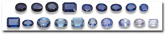 Different Colors of Sapphire