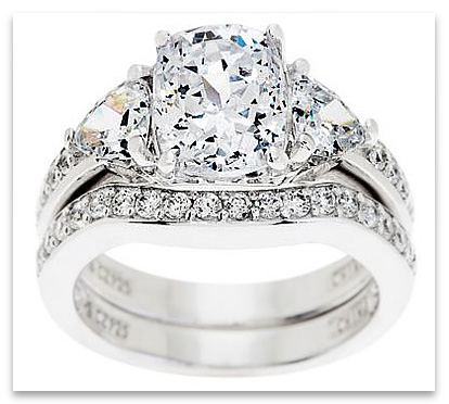 Tacori CZ Bridal Rings Set