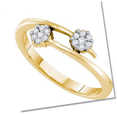Contemporary Cluster setting engagement ring