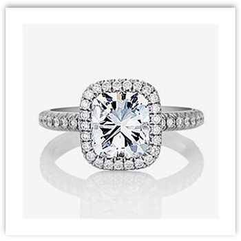 Cushion Cut Engagement Ring from De Beers' Aura Collection