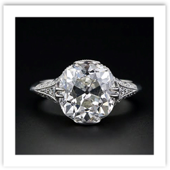 Antique Cushion Cut Engagement Ring
