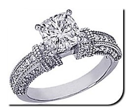 Cushion Diamond Vintage Setting