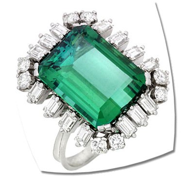 Tourmaline and Diamond Cocktail Ring