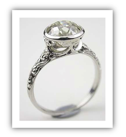 Edwardian Platinum Wedding Ring
