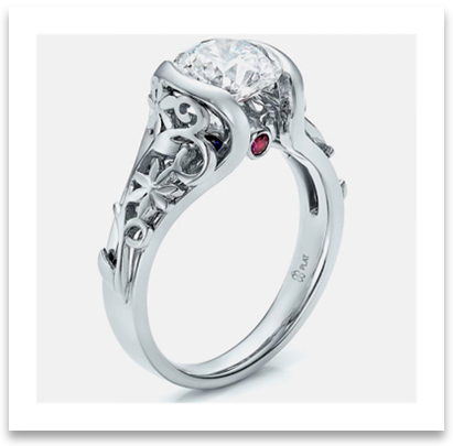 Filigree Engagement Ring