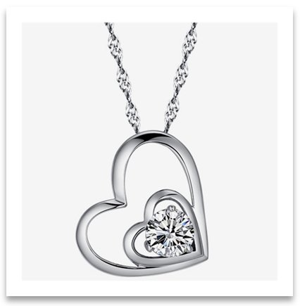 Sterling Silver Heart Pendant Necklace