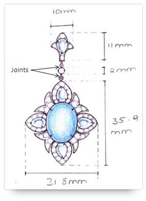 Design of earring with joints