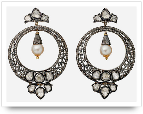 Kundan Jewelry Hoop Earrings Amrapali Jewelers