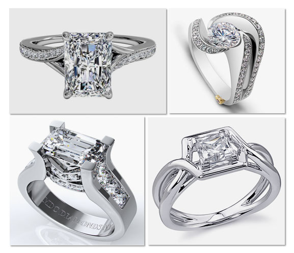 Modern Solitaire Engagement Rings