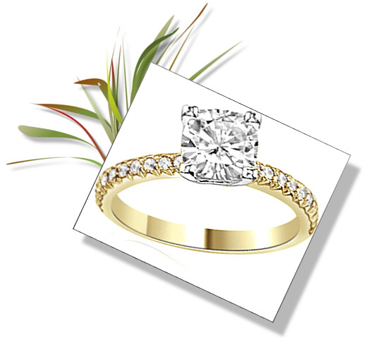 Moissanite engagement ring