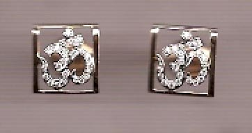 Diamond Earrings inspired by 'Om'