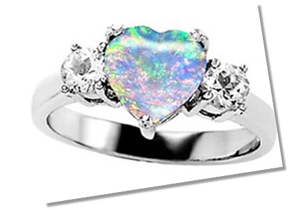 Opal engagement ring