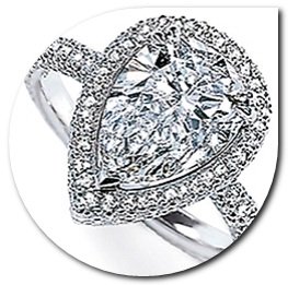 Pear shaped engagement ring