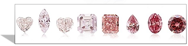 Pink diamond color shades