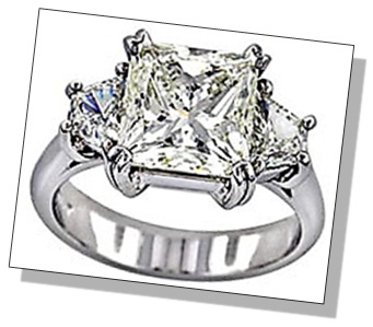 Radiant Diamond 3 Stone Setting