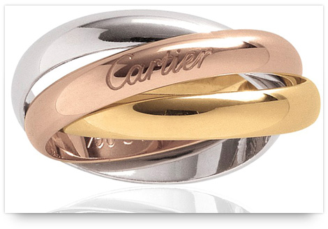 Rose Gold Engagement Ring - Cartier Trinity