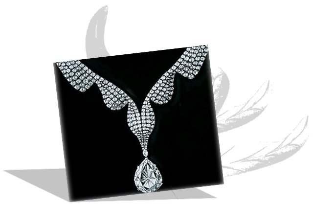 Taylor Burton diamond in Necklace