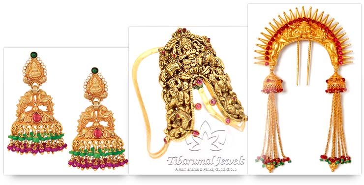 Temple Jewelry - Earrings, Armband and Hair Accessory