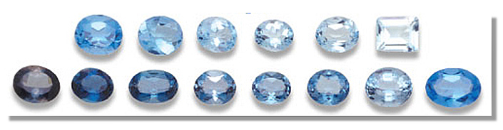 Blue Topaz color shades