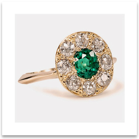 Vintage Emerald Wedding Ring