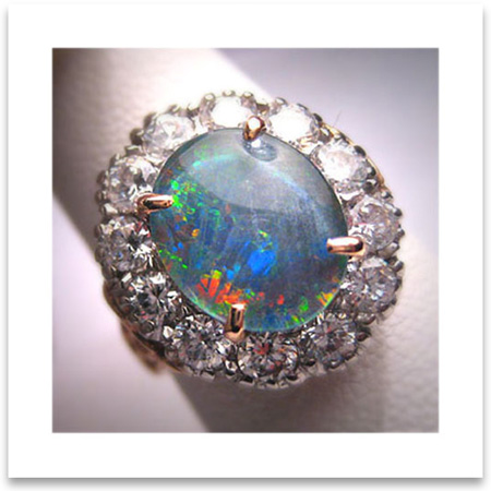 Vintage Opal Wedding Ring